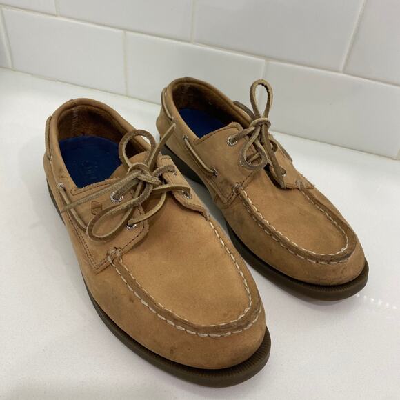 Kids, Sperrys size 4 tan color - Picture 1 of 6